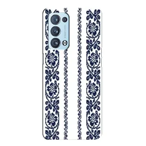 Силиконовый Чехол на Oppo Reno6 Pro 5G с картинкой Вышиванки (Синяя вышиванка)