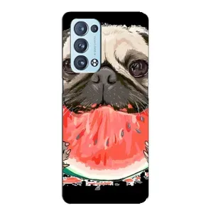 Чехол (ТПУ) Милые собачки для Oppo Reno6 Pro 5G (Смешной Мопс)