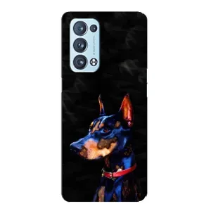 Бампер для Oppo Reno6 Pro 5G с картинкой "Песики" (Собака Мопс)