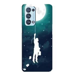 Чохол (ТПУ) з планетами на Oppo Reno6 Pro 5G (To The moon)