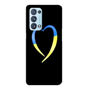 Силиконовый Чехол на Oppo Reno6 Pro 5G (Я-Украина) (Украинское сердце)