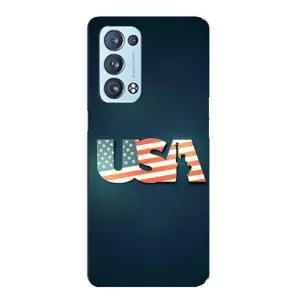 Чехол Флаг USA для Oppo Reno6 Pro 5G (USA)
