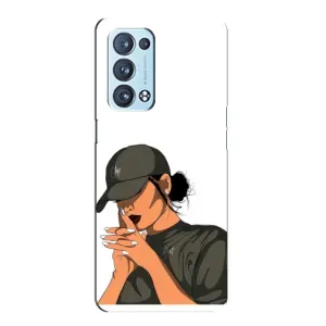 Силіконовый Чохол на Oppo Reno6 Pro 5G з картинкой Модных девушек (У зеленому)