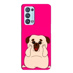 Чехол (ТПУ) Милые собачки для Oppo Reno6 Pro 5G (Веселый Мопсик)
