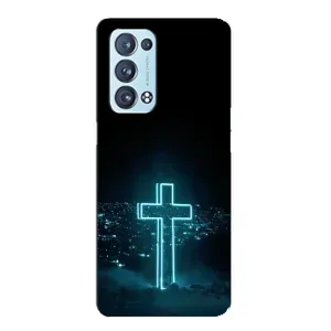 Чехлы для Оппо Рено 6 Про (5G) (Крест Иисуса) (Яркий Крест)