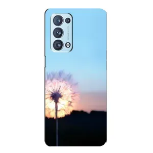 Силіконовий Чохол з кульбабками на Oppo Reno6 Pro 5G (Захід з кульбабкою)