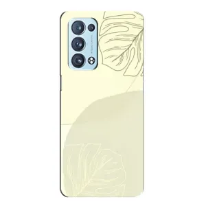 Чохол квітковий дизайн для Oppo Reno6 Pro 5G (Зелений фон)