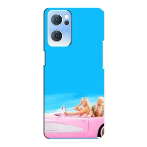 Силиконовый Чехол Барби Фильм на Oppo Reno7 5G (Барби и Кен)