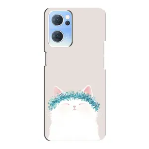 Чохол на тематику: Коти для OPPO Reno7 5G (Білий котик)