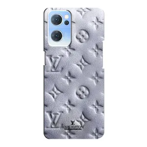Текстурний Чохол Louis Vuitton для Оппо Рено 7 (5G) (Білий ЛВ)