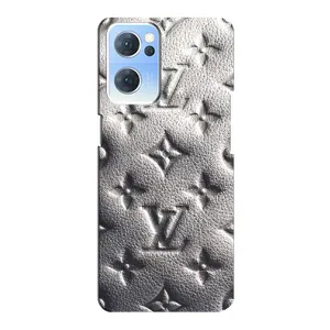 Текстурний Чохол Louis Vuitton для Оппо Рено 7 (5G) (Бежевий ЛВ)