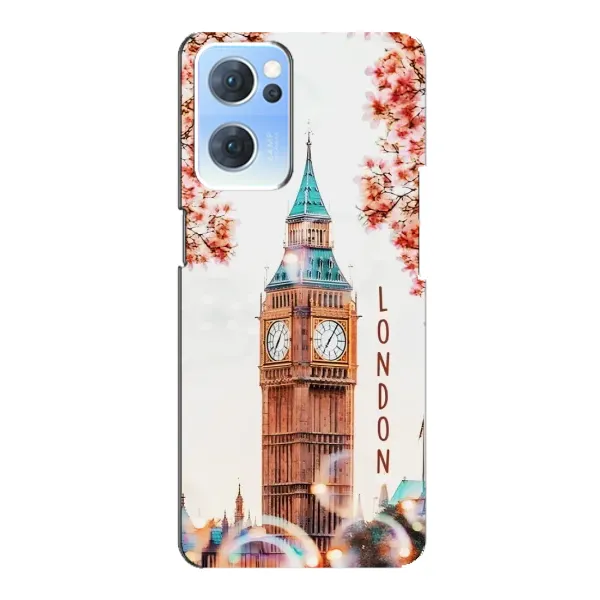 Чехол с рисунком «Часы Лондон» для OPPO Reno7 5G