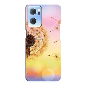 Силиконовый Чехол с одуванчиками на Oppo Reno7 5G (Цветок-одуванчик)