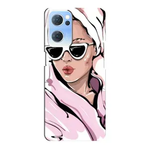 Чехол с картинкой Модные Девчонки Oppo Reno7 5G (Девушка в халате)