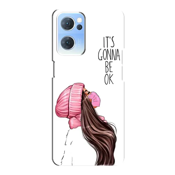 Чехол с рисунком «Девушка в маске» для OPPO Reno7 5G Чехол с рисунком «Девушка в маске» для OPPO Reno7 5G