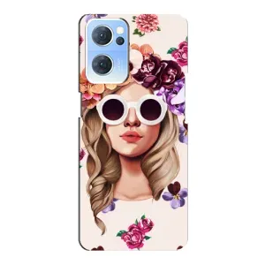 Чехол с картинкой Модные Девчонки Oppo Reno7 5G (Девушка в очках)