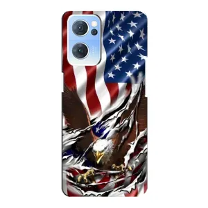 Чехол Флаг USA для Oppo Reno7 5G (Флаг USA)