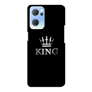 Чехол (Корона на чёрном фоне) для Оппо Рено 7 (5G) (KING)