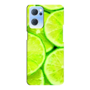 Чехол с изображением вкусной еды для Oppo Reno7 5G (Лайм)