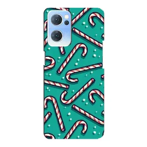 Силіконовий бампер на різдво для Oppo Reno7 5G (Льодяники)