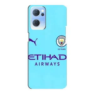 Силиконовые Чехлы принт Футбол на Oppo Reno7 5G (Man City)