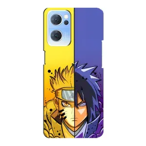 Купить Чехлы на телефон с принтом Anime для Oppo Reno7 5G (Naruto Vs Sasuke)