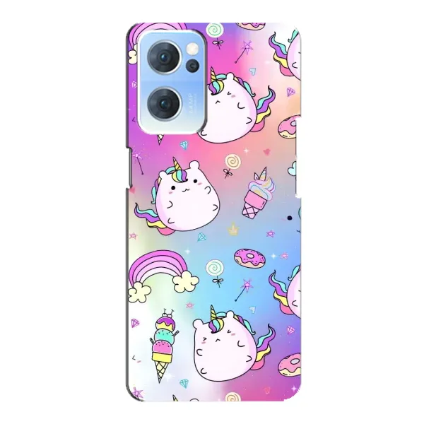 Чехол с рисунком «Радуга и Единорог» для OPPO Reno7 5G Чехол с рисунком «Радуга и Единорог» для OPPO Reno7 5G