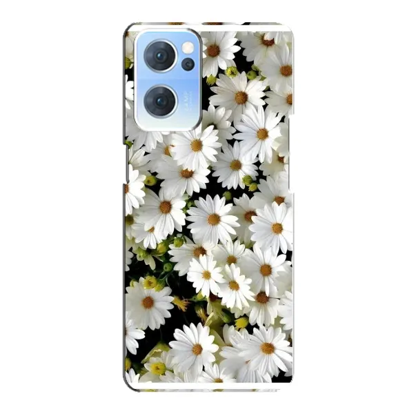 Чехол с рисунком «Рамка в ромашках» для OPPO Reno7 5G