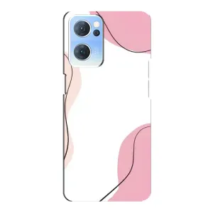 Чехол цветочный дизайн для Oppo Reno7 5G (Розовый фон)
