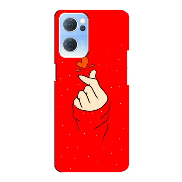 Чехол с рисунком «Сердце на красном» для OPPO Reno7 5G Чехол с рисунком «Сердце на красном» для OPPO Reno7 5G