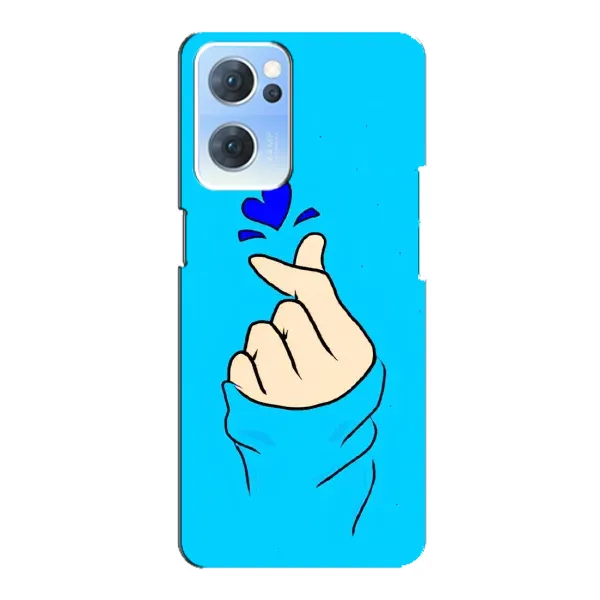 Чехол с рисунком «Сердце на синем» для OPPO Reno7 5G Чехол с рисунком «Сердце на синем» для OPPO Reno7 5G