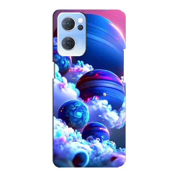Чехол с рисунком «Синие планеты» для OPPO Reno7 5G Чехол с рисунком «Синие планеты» для OPPO Reno7 5G