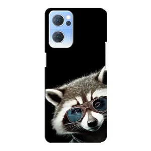 Силіконовий Чохол з Энотами на Oppo Reno7 5G (Стильний Єнот)