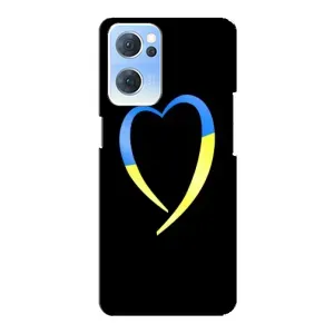 Силиконовый Чехол на Oppo Reno7 5G (Я-Украина) (Украинское сердце)