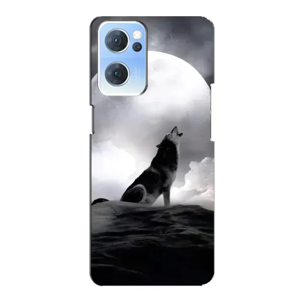 Чехол с рисунком «Волк и луна» для OPPO Reno7 5G Чехол с рисунком «Волк и луна» для OPPO Reno7 5G