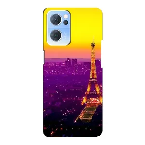 Чохол Ейфелева Вежа на Oppo Reno7 5G (Яскрава башня)