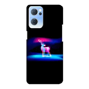Силіконовий бампер з картинкою звірів для Oppo Reno7 5G (Яскравий олень)