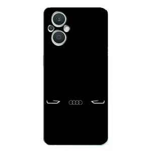 Силиконовый бампер с картинкой машины на Oppo Reno7 Lite (5G) (Силует Audi)