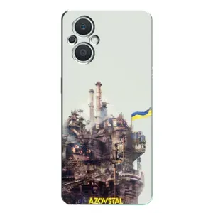 Чехлы на военную тематику для Oppo Reno7 Lite (5G) (Азовсталь)