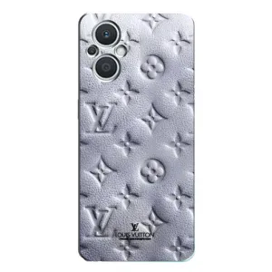 Текстурний Чохол Louis Vuitton для Оппо Рено 7 Лайт (Білий ЛВ)