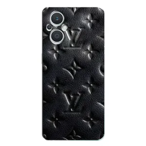 Текстурний Чохол Louis Vuitton для Оппо Рено 7 Лайт (Чорний ЛВ)