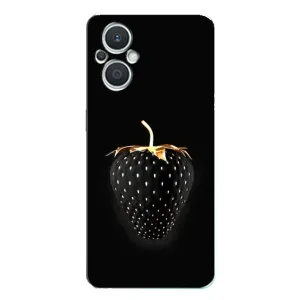 Чохол з зображенням смачної їжі для Oppo Reno7 Lite (5G) (Чорна полуниця)
