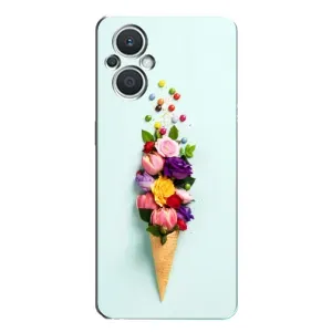 Чохли з тематикою "КВІТИ" на Oppo Reno7 Lite (5G) (Квітка-морозиво)