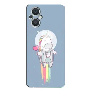 Чехол Unicorn на Oppo Reno7 Lite (5G) (Единорог космонавт)