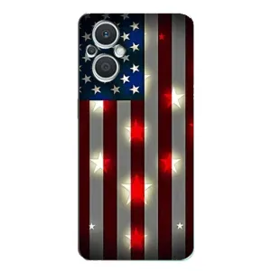Чехол Флаг USA для Oppo Reno7 Lite (5G) (Флаг США 2)