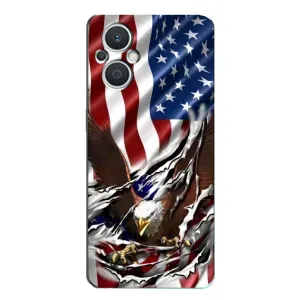Чехол Флаг USA для Oppo Reno7 Lite (5G) (Флаг USA)