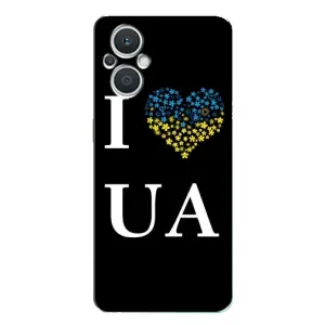 Силиконовый Чехол на Oppo Reno7 Lite (5G) (Я-Украина) (I Love UA)