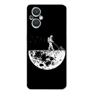 Силіконовый Чохол з принтом "Космонавти" на Oppo Reno7 Lite (5G) (Космонавт)