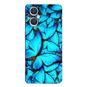 Силиконовый бампер с картинкой животных для Oppo Reno7 Lite (5G) (Крылья бабочек)