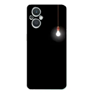 Чехол с картинками на черном фоне для Oppo Reno7 Lite (5G) (Лампочка)